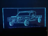 79 Series Toyota Landcruiser acrylic engraved LED light,multi color,remote control - designaglo