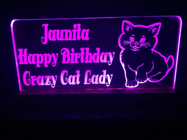 Fluffy Cat LED light - designaglo