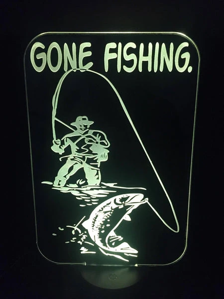 Gone Fishing LED Light - designaglo
