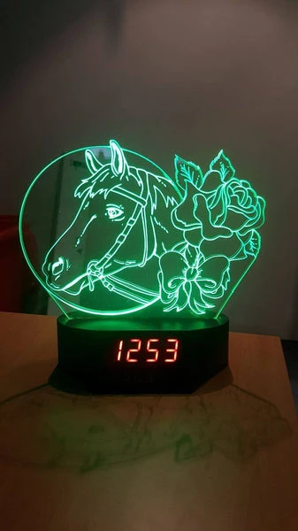 Horse LED CLOCK - designaglo
