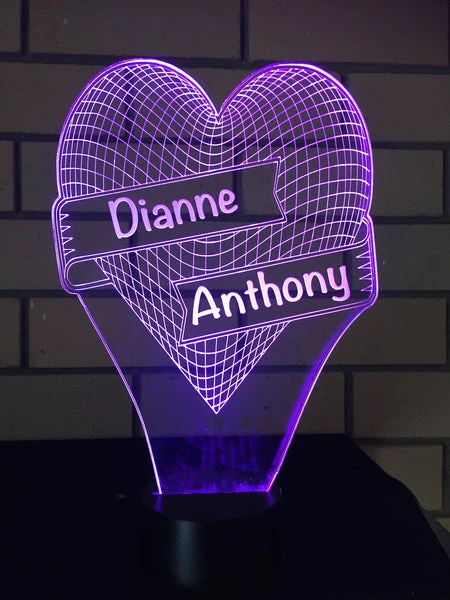 DesignaGlo LED heart - designaglo
