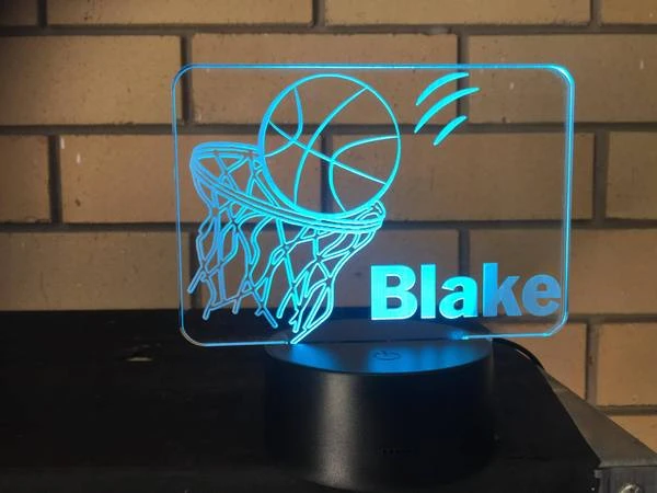 DesignaGlo basketball LED desk/night light