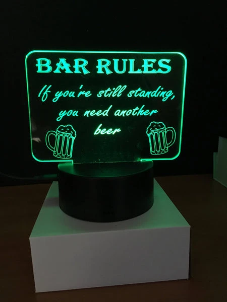 Bar Rules LED Light - designaglo
