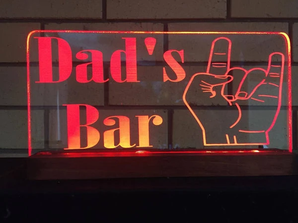 DAD'S BAR LED sign - designaglo