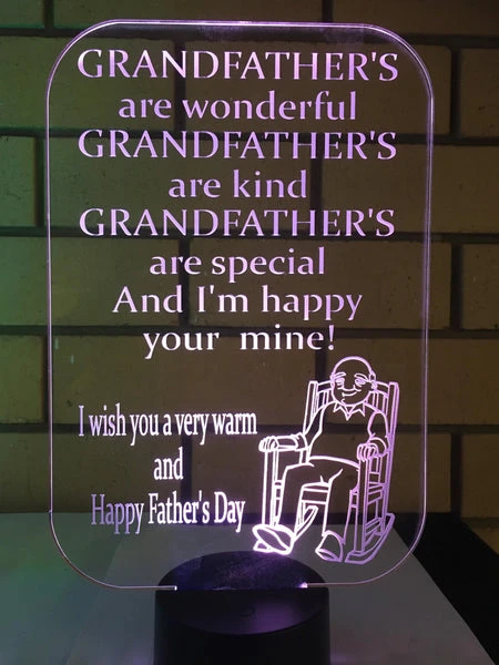 Fathers Day Grandpa LED Light - designaglo