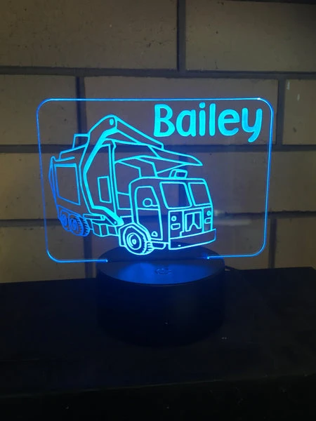 Garbage truck LED desk/night light - designaglo