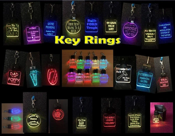 Custom  LED  Key RIngs - designaglo
