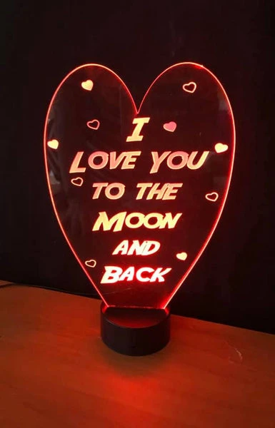 DesignaGlo LED Moon and Back
