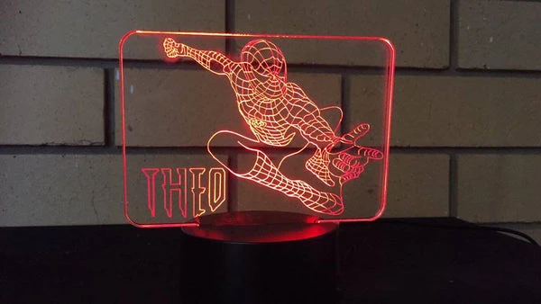 DesignaGlo spider man LED desk/night light - designaglo