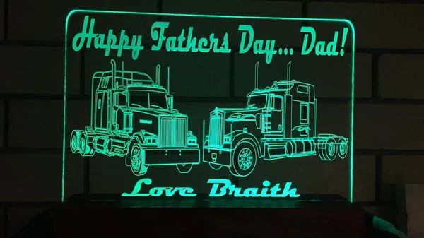 Fathers Day truck LED Light - designaglo