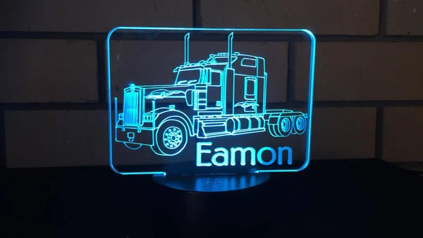 DesignaGlo Kenworth Truck USB/Battery desk light - designaglo