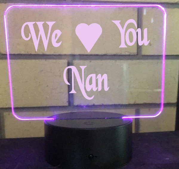 WE Love you Nan LED light - designaglo